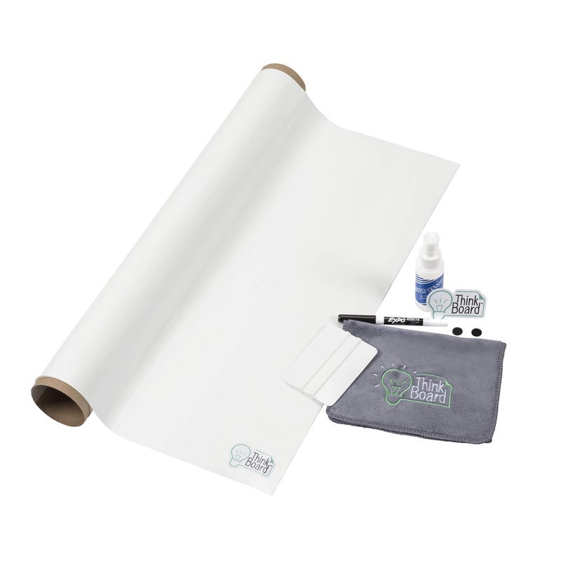 Think Board Premium Whiteboard Sticker â€“ 2'x3' Dry Erase Wall Decal â€“ Removable Peel & Stick Whiteboard for Office, Classroom, Home, or Desk â€“ Stain-Proof, Reusable, Easy to Install - Image 1